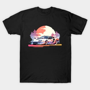 White Ferrari SunSet T-Shirt